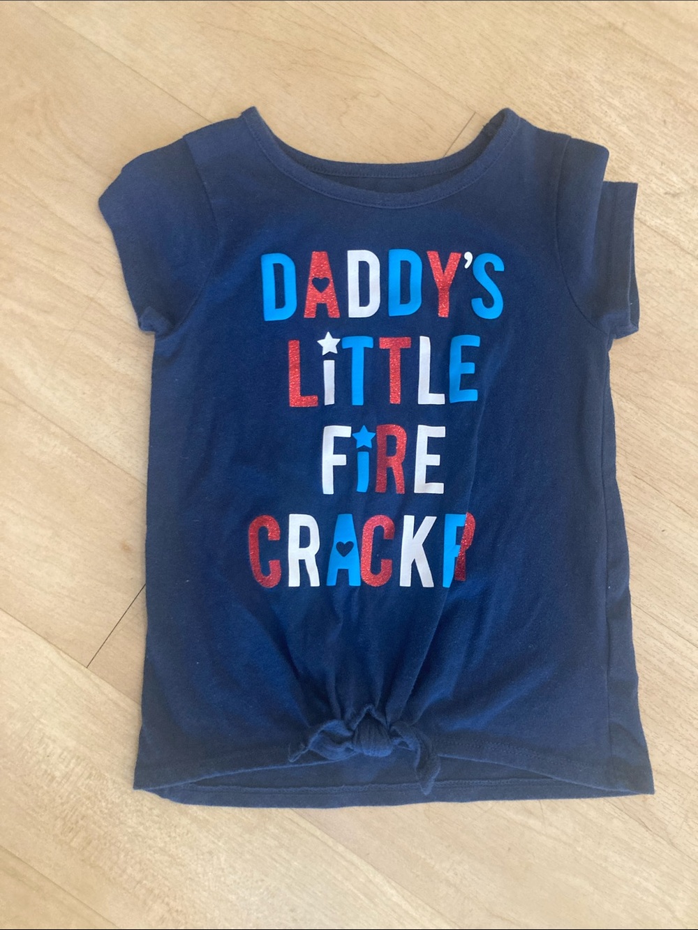 Kids Navy 'Daddy's Little Firecracker' Graphic Tee 4t